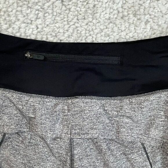 Lululemon Speed Up High Rise Shorts Heather Lux Black Gray Womens 4 - Picture 7 of 11
